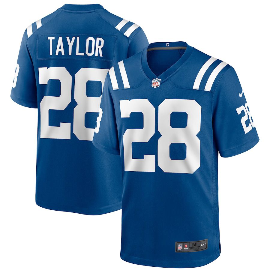 Men Indianapolis Colts #28 Jonathan Taylor Nike Royal Game NFL Jersey